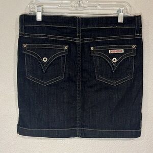 Vintage Hudson stretch denim micro mini skirt 28